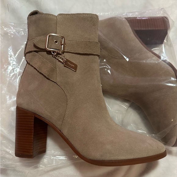 Coach Tan Heeled Boots - Picture 2 of 9